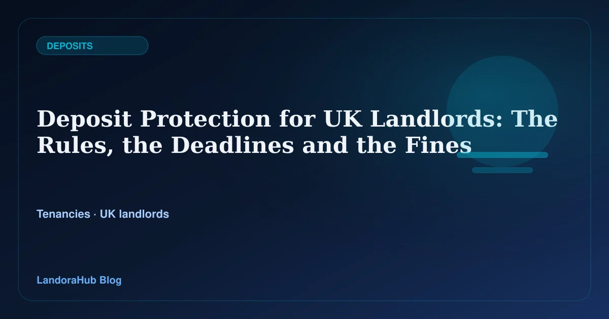 LandoraHub checklist visual for deposit protection compliance.