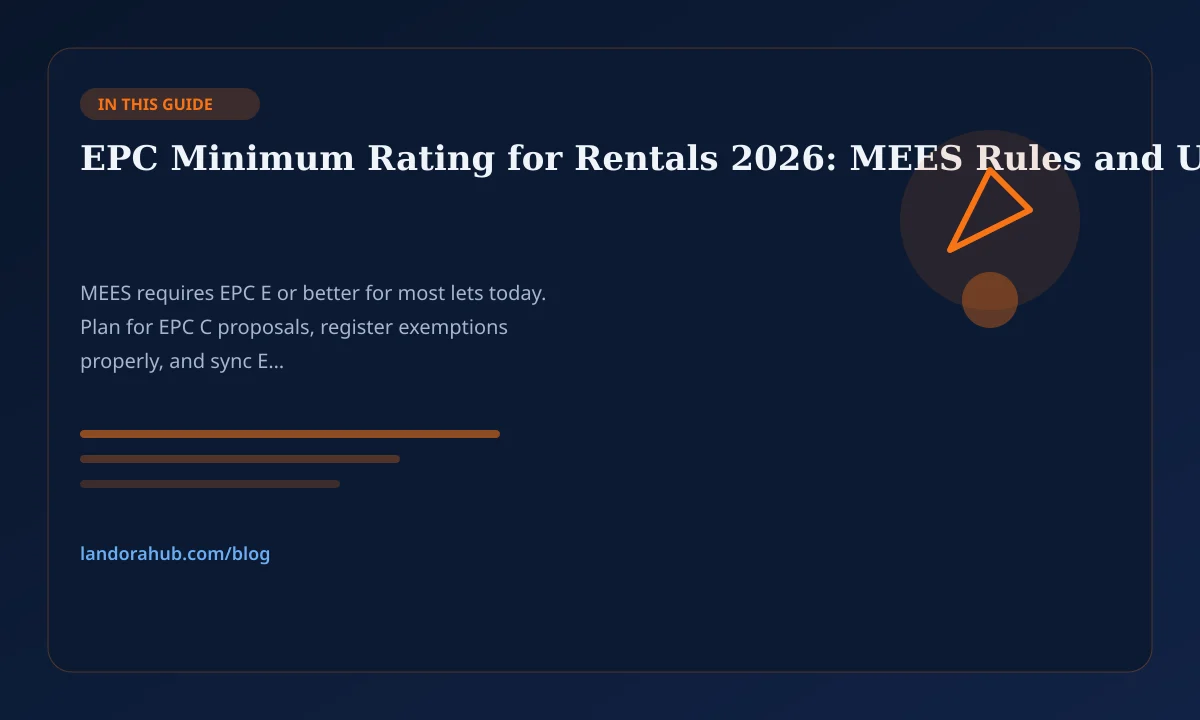 EPC certificate and energy rating chart for a rental property.